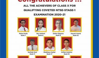 Outstanding performance by students of Seth Anandram Jaipuria School, Ghaziabad, in NTSE Stage 1 Scholarship Exam