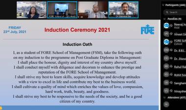FORE School of Management Welcomes Batch 2021-23.