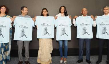 P V Sindhu unveils the T-shirt for L V Prasad Eye Institute’s Whitathon Run