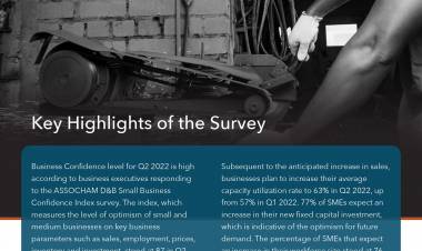 SMEs remain upbeat on demand revival, according to the  ASSOCHAM-Dun & Bradstreet Small Business Confidence Index