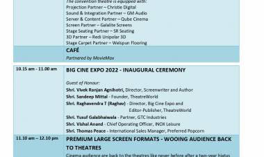 THE FIFTH BIG CINE EXPO IS BEING HELD ON 16-17 AUGUST 2022 AT CHENNAI TRADE CENTRE, INDIA.