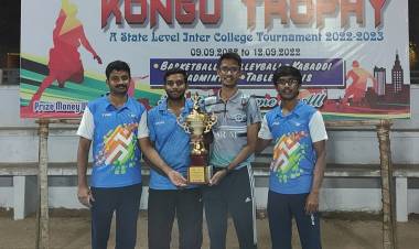 21st KONGU TROPHY ‘2022  Table Tennis Men Results  Organized By Kongu Engg College, Erode. Date: 7th to 12th September 2022