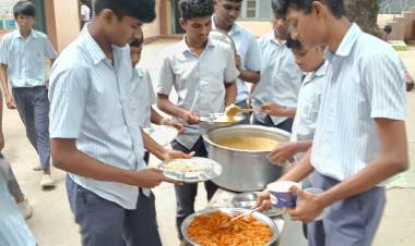 Today 08.08.2025 Lunch. SambarRice , porial & pickle.
