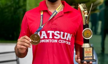 SRMIST Badminton Player Rithvik Sanjeevi Wins Gold at 87th Senior National Championship 2025 