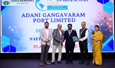 Adani Gangavaram Port Limited Honoured with Safety Excellence Award at 2nd Annual Green Enviro Summit & Excellence Awards