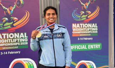 SRM IST WEIGHTLIFTER MS M. A. Hasin Sherin-Won Gold Medal 