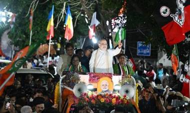 Amit Shah Holds Roadshow in Mylapore