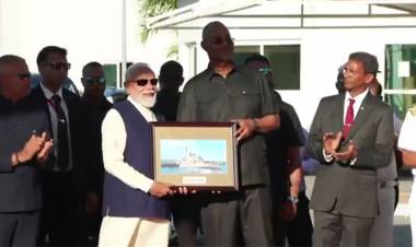 சீஷெல்ஸ் நாட்டுக்கு அதிநவீன கப்பல் வழங்கிய நிகழ்வு – பிரதமர் மோடி பங்கேற்பு