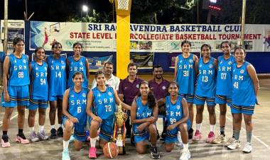 Our SRMIST Basketball Women's Team Won the State Level Inter Collegiate Tournament