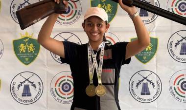 SRMIST Student Wins Three Medals in Shooting Championship