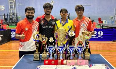  SRMIST Table Tennis Team Clinches Triple Gold at Shine Table Tennis Open National Tournament 2026