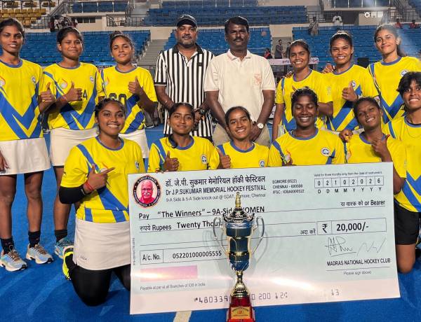 SRMIST Hockey Women’s Team Won the Gold Medal in the Dr. J.P. Sukumar Memorial State Level Open Hockey Tournament