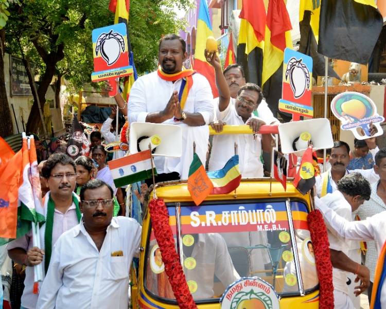 PMK Central Chennai Candidate Dr Sam Paul campaigned at Purasawalkam and Chetpet 