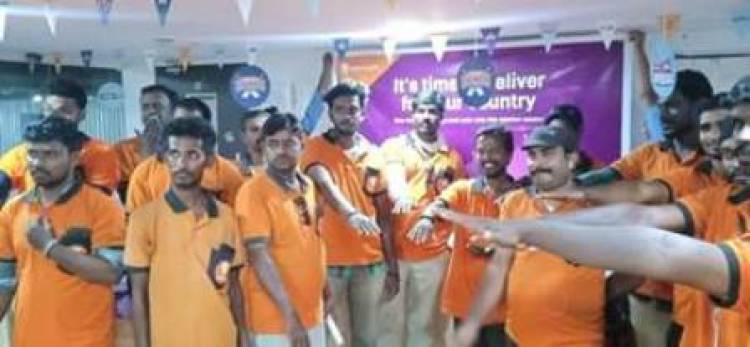 Swiggy Delivery Partners in Chennai Take a Pledge to Vote