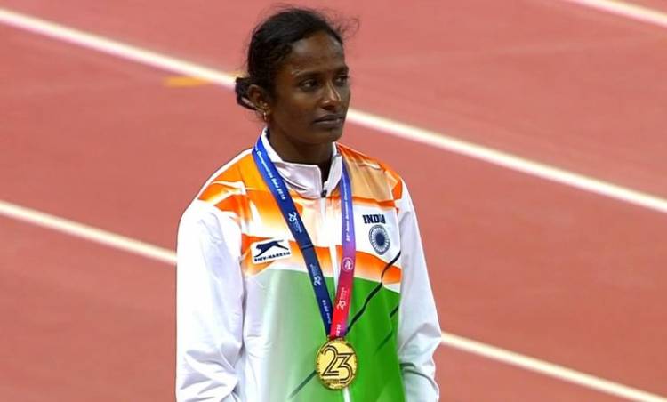 Gomathi Marimuthu from Tamil Nadu won first gold medal for India