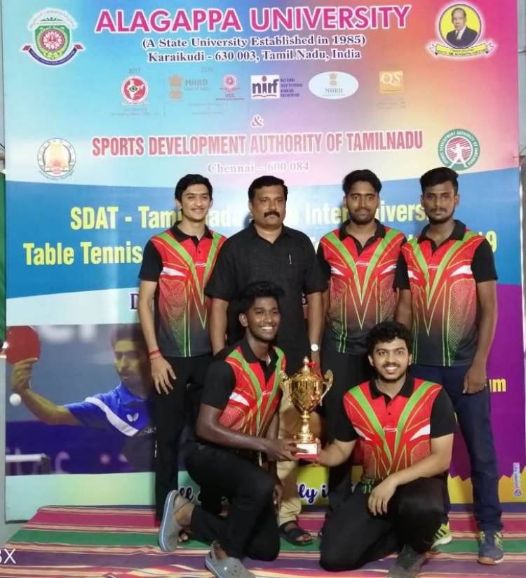 SRM Table Tennis Men Team won Tamil Nadu Inter University Table Tennis Tournament