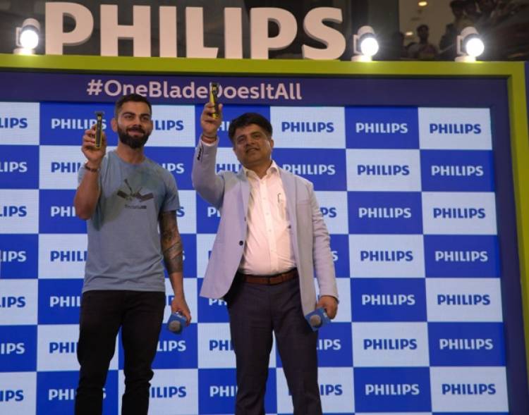 Indian Skipper Virat Kohli unveils the Revolutionary Philips OneBlade