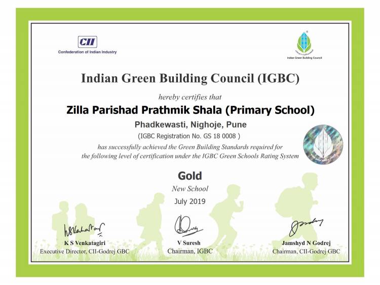 Zilla Parishad Primary School constructed by Volkswagen India receives Gold certification for National Excellence by the Indian Green Building Council
