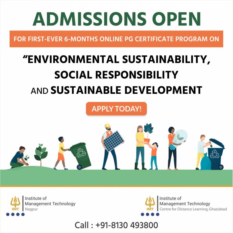 IMT CDL launches India’s first-ever comprehensive Online PG Certificate program in Sustainable Development