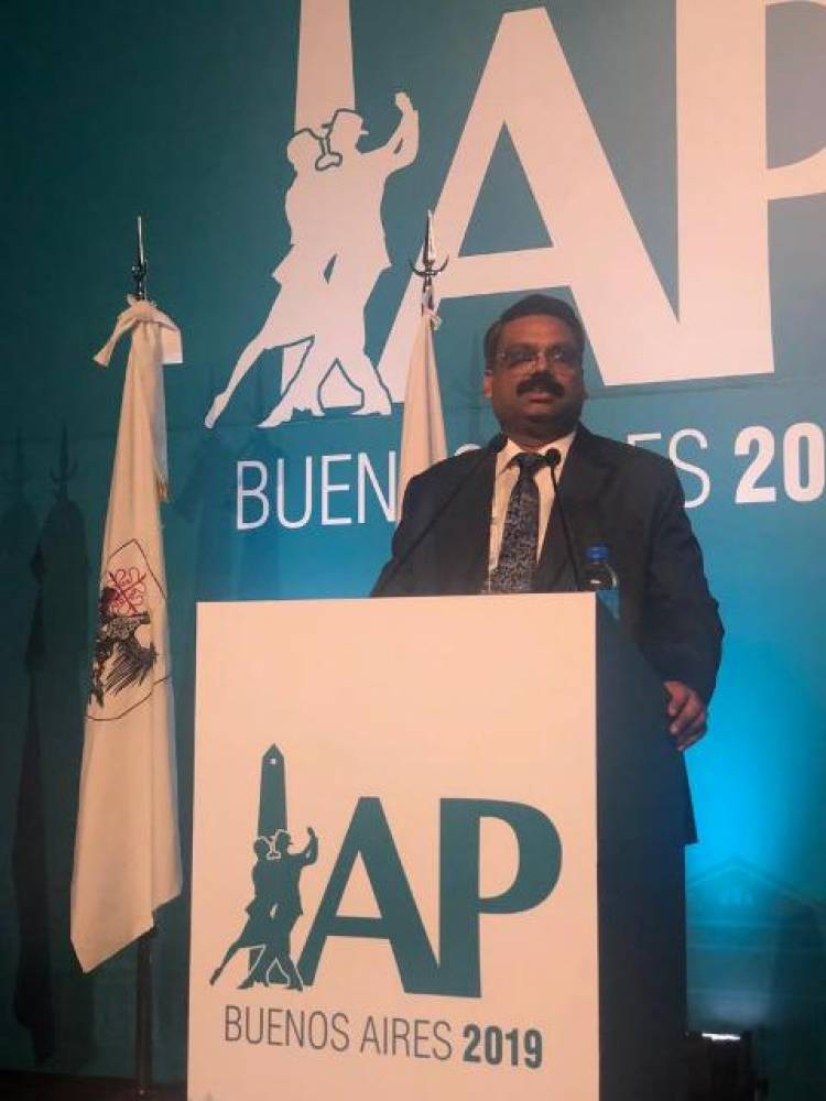Prominent lawyer Lakkaraju Padmarao represents India at the IAP conference in Argentina