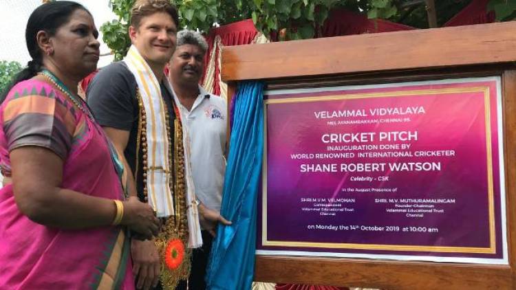 Csk Star Shane Watson Felicitated Velammal’s Sports Achievers