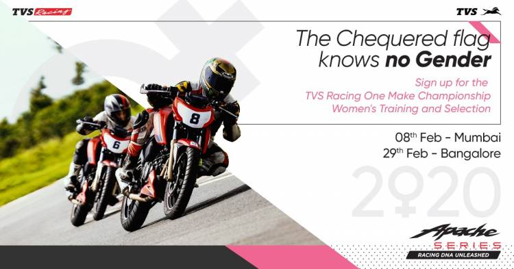 TVS Racing invites aspiring women racers for training and selection of 2020 edition of TVS Women’s One Make Championship
