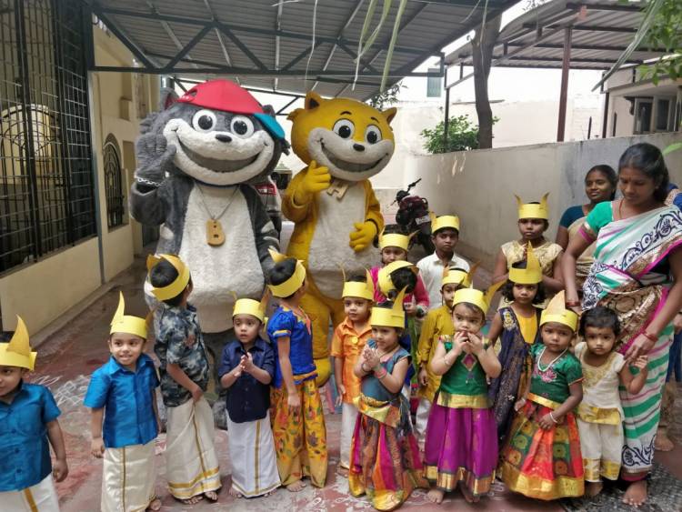   Super Toons Honey &Bunny say Vanakkam to all the Super kids of Chennai