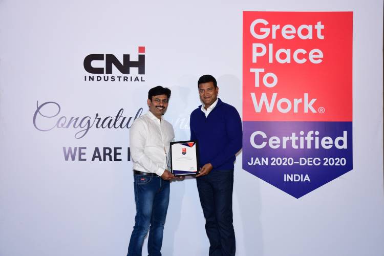 CNH Industrial India certified as a 2020 Great Place to Work