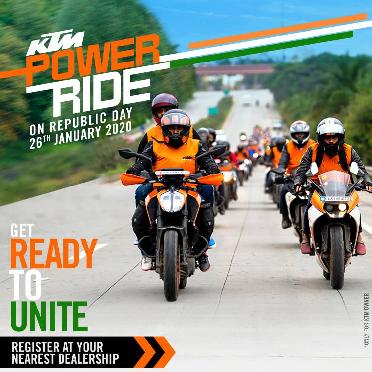 KTM announces the KTM Power Ride on Republic Day