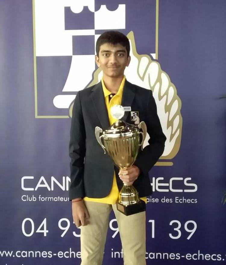 VELAMMAL’S CHILD PRODIGY WINS TITLE AT CANNES OPEN CHESS TOURNEY
