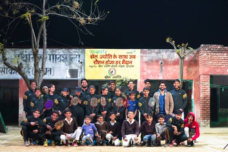 Signify brings the power of lighting to five school playgrounds in Mewat, Haryana