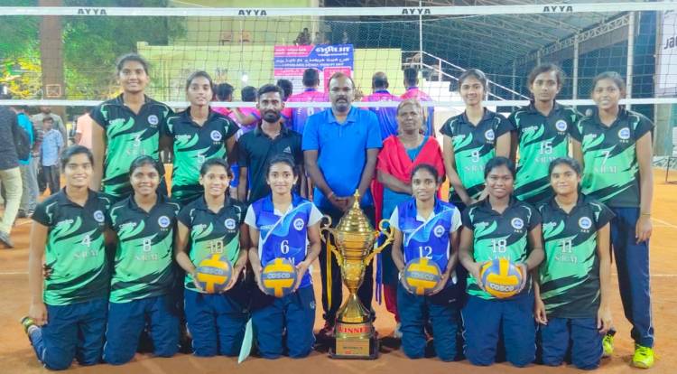 SRM IST Volleyball Girls Win the State level volleyball tournament held at Tirunelveli from 13 to 14th feb 2021, organised by Tirunelveli District Volleyball Association.