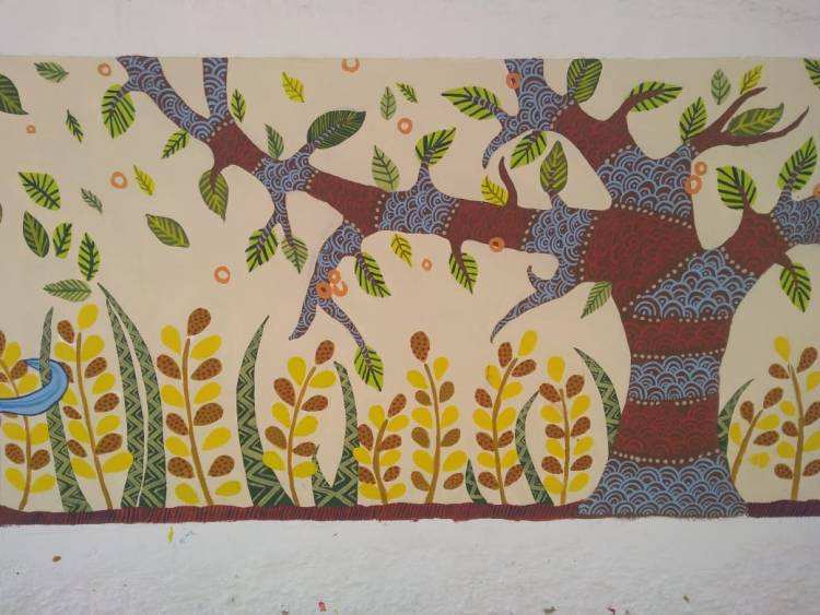 The Department of Fine Arts, Stella Maris College, has completed mural paintings on the campus walls.