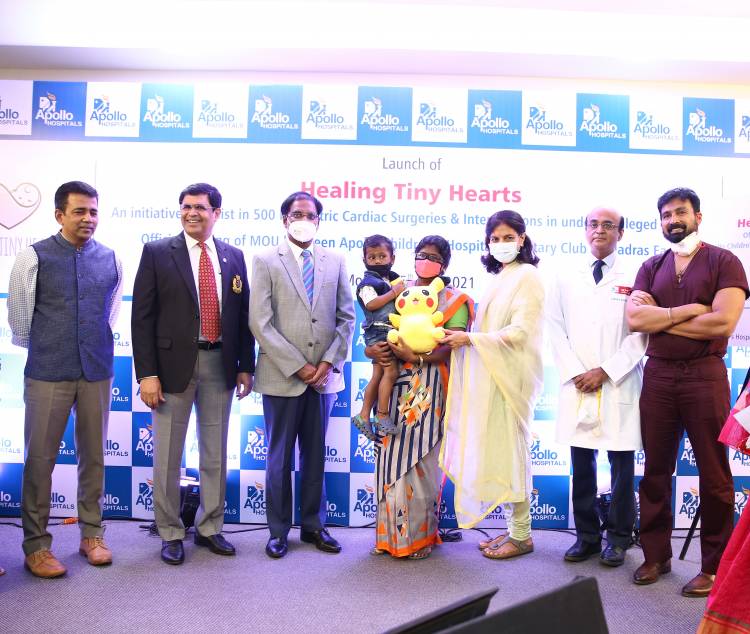 Apollo Children's Hospital partners with Rotary Club of Madras East to reach out to poor children requiring life saving heart surgery.  
