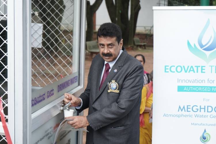Advanced technology-based MEGHDOOT Atmospheric Water Generator (AWG) plant inaugurated at the Jawaharlal Nehru Planetarium (JNP), Bengaluru. The AWG provides pure drinking water sourced from the atmosphere.