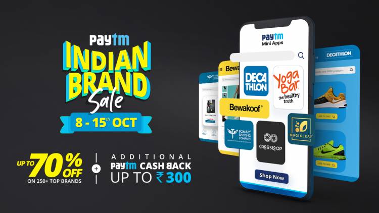 Paytm launches the Indian Brand Sale with deals and discounts on products of partnered brands on its Mini App Store 