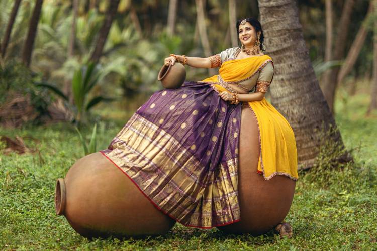 Queen of Sarees Kankatala Collaborates with Designer Mahitha Prasad to bring Bespoke Kanchipuram Lehengas this wedding season