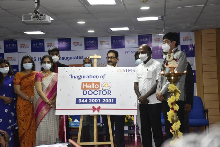 Thiru Ma. Subramanian Minister for Health, Medical Education and Family Welfare, Govt. of Tamil Nadu Launches SIMS Hospital’s Hello Doctor - 2001 2001