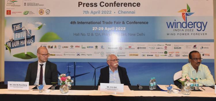  “Windergy India 2022” 4th Edition of International Conference and Trade Fair, to be held from 27th to 29th April 2022, at Pragati Maidan, New Delhi India’s largest and only wind energy trade fair and conference to focus on quick migration to clean energy