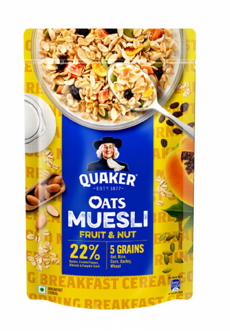 QUAKER EXPANDS ITS PORTFOLIO WITH READY-TO-EAT BREAKFAST CEREALS, LAUNCHES QUAKER OATS MUESLI