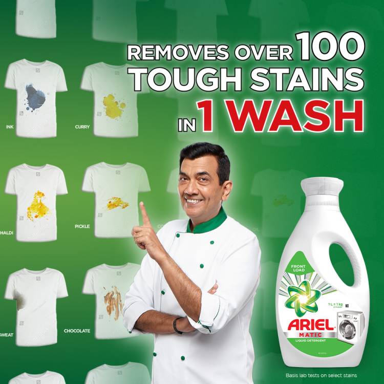 Ariel’s new Matic Powder & Liquid among first detergents in India that removes over 100 tough stains in 1 wash inside the machine*