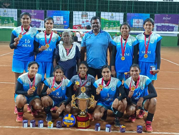 Tamil Nadu State Intercollegiate Volleyball (Women) Championship - Won GOLD Medal-reg