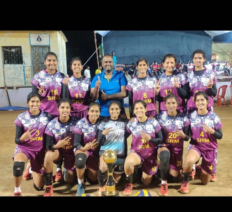 All India Volleyball women Tournament at Gadchandur-Gold Medal