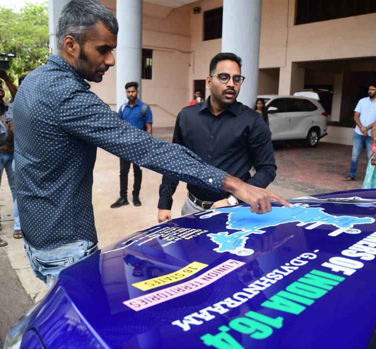GD Vishnu Raam becomes the fastest Indian to cover the four corners of India by car in 10 days, 16 hours