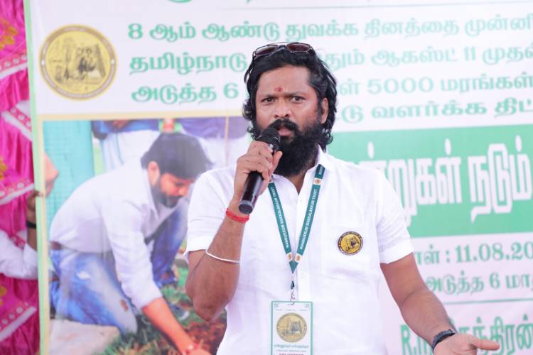தமிழகம் முழுக்க 5000 மரக்கன்றுகளை நடும் நடிகர் சௌந்தரராஜா