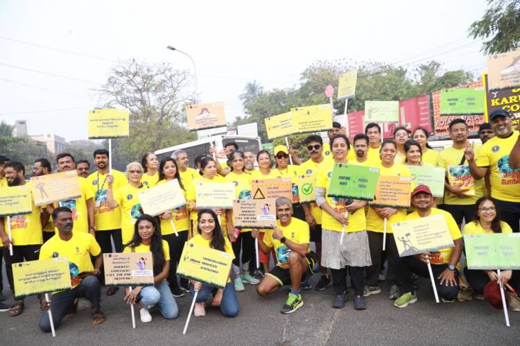 இந்திய வெளிவிவகார அமைச்சகத்தின் செயல்படும், புலம் பெயர்ந்தோர் பாதுகாப்பு அமைப்பின் (PoE) தமிழ்நாடு பிரிவு, நடத்தும் விழிப்புணர்வு நடை இன்று( பிப்.8) காலை 7.30 மணிக்கு சென்னை எலியட்ஸ் கடற்கரையில் நடைபெற்றது.