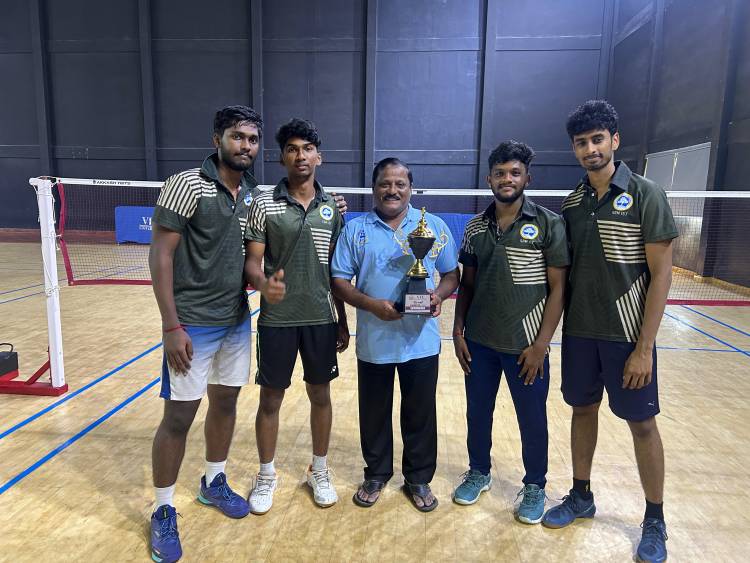 Our SRM IST badminton player won gold in the RIVIERA 2025 tournament held at VIT, Vellore, from 11th to 12th February 2025.