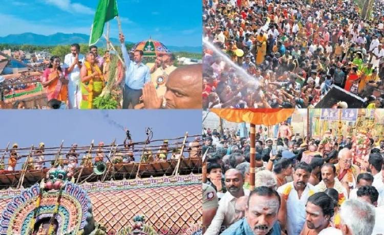 தென்காசி கோயிலில் கும்பாபிஷேக விழா கோலாகலம் அரசுத்துறைகளின் திட்டமிடலால் பக்தர்கள் சிரமமின்றி தரிசனம்