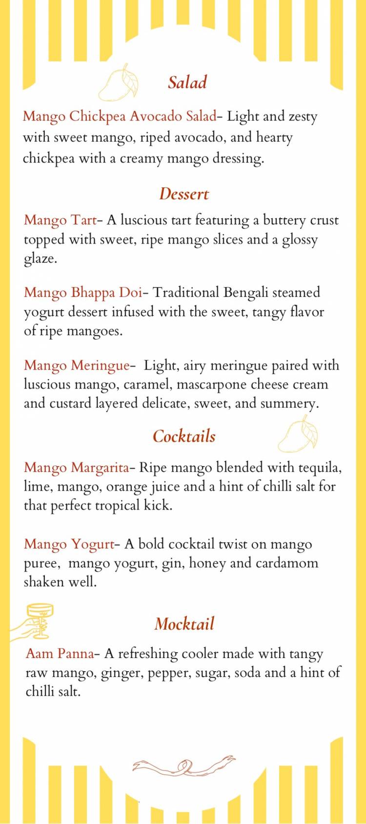 Chef Rakesh Raghunathan and Wild Garden Cafe present āmra - a Mango Festival at Wild Garden Cafe, Amethyst, Chennai from June 20th to 30th, 2025.