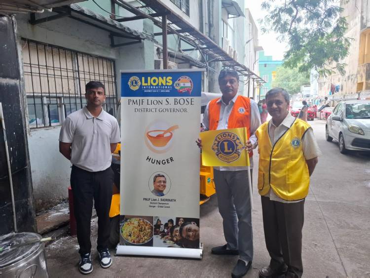 HUNGER PROJECT ingurated by MJF Ln S.Ganesh  kumar and food sponcered by Ln.Baleswar from LC EDEN, 200 caretakers got benefited.